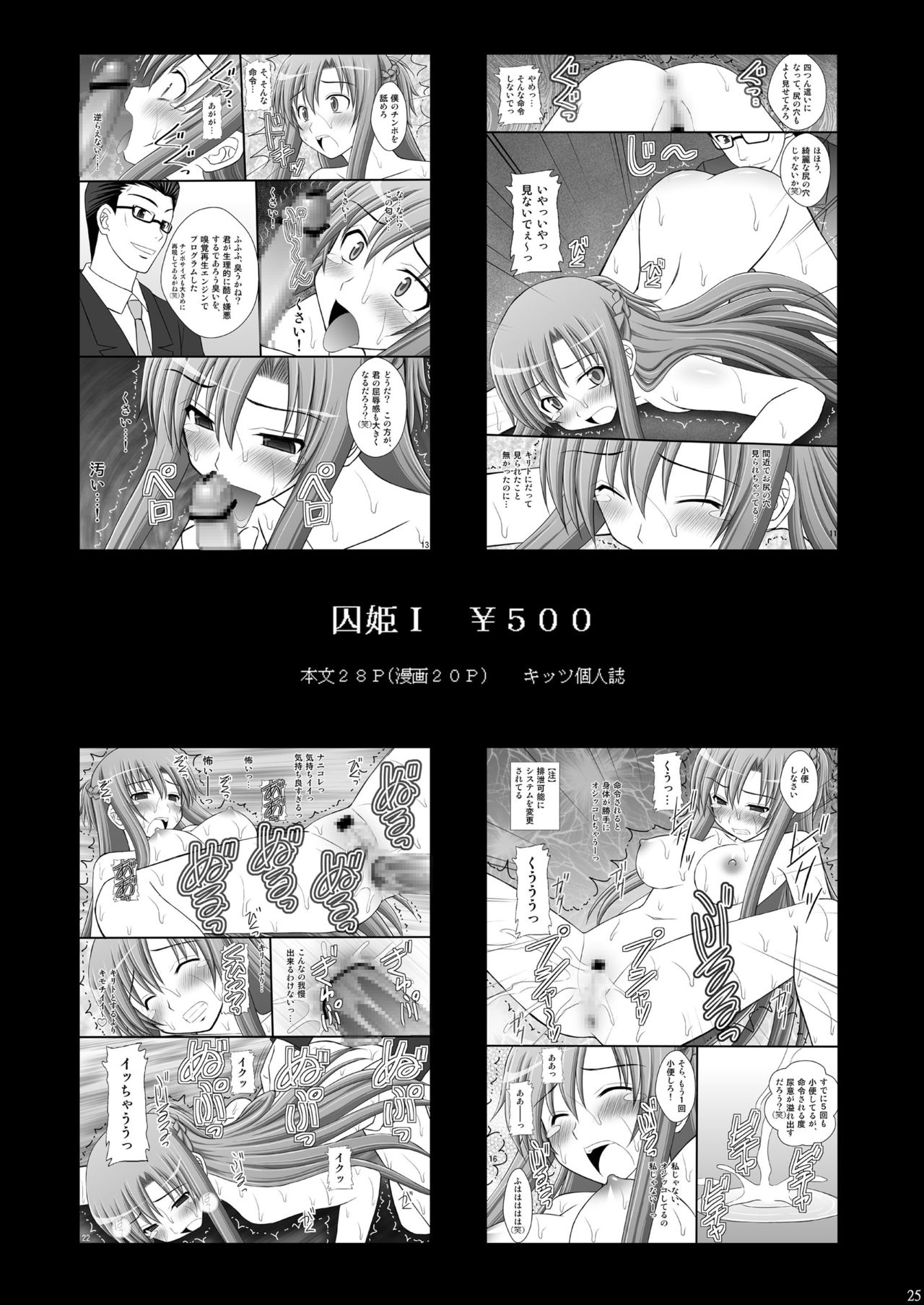 [Asanoya (Kittsu)] Toraware Hime III - Asuna Nakadashi 100-nin Dekiru ka na | Hostage Princess III (Sword Art Online) [English] [HypnoMangaEditor] [Digital] page 24 featuring asuna yuuki sword art online parody - sole female mosaic censorship hentai manga - read online free