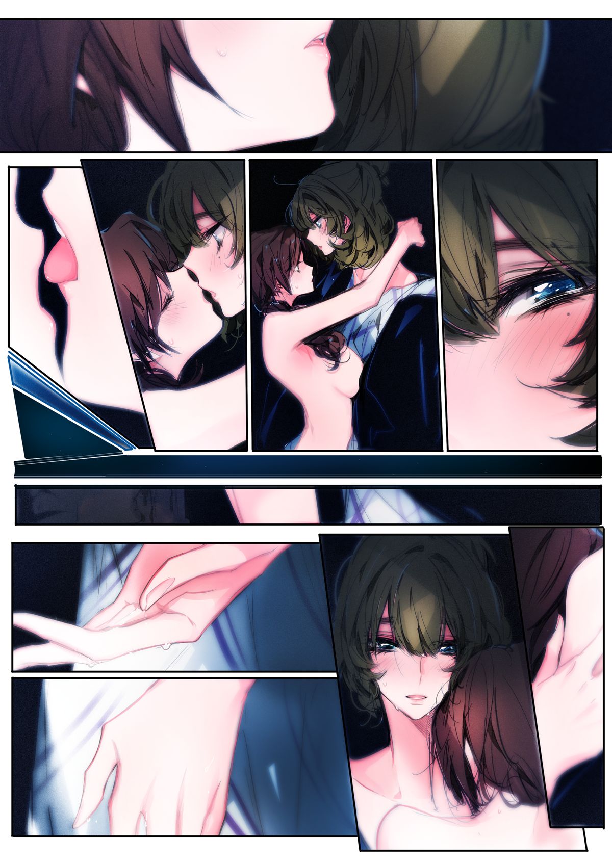 Yoru Omou Uta page 36 featuring kaede takagaki the idolmaster parody - full color yuri hentai manga - read online free