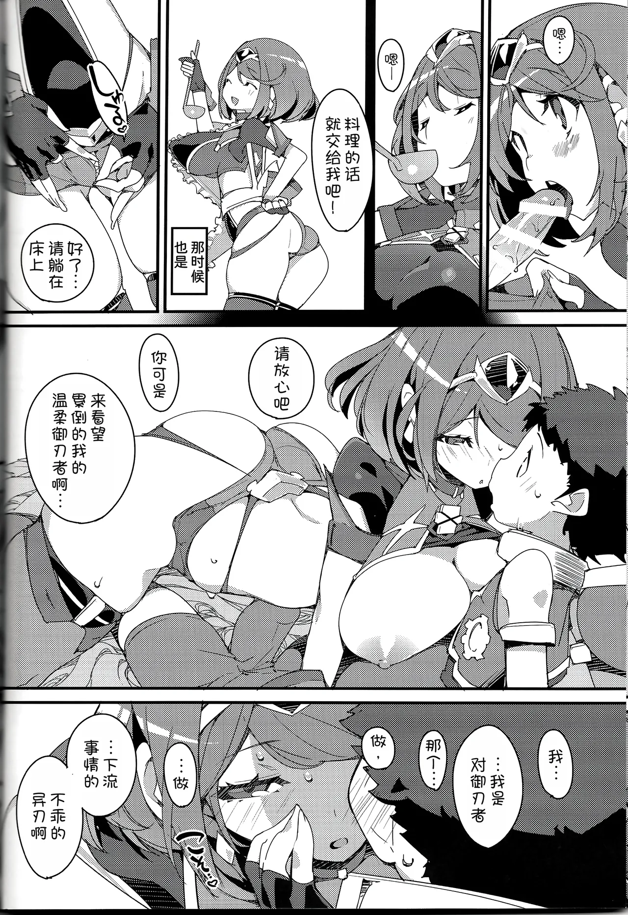 Page 16 of (C100) [Potato Salad (Himekuri)] Homura Homenobi (Xenoblade Chronicles 2) [Chinese] [甜族星人x我不看本子汉化]