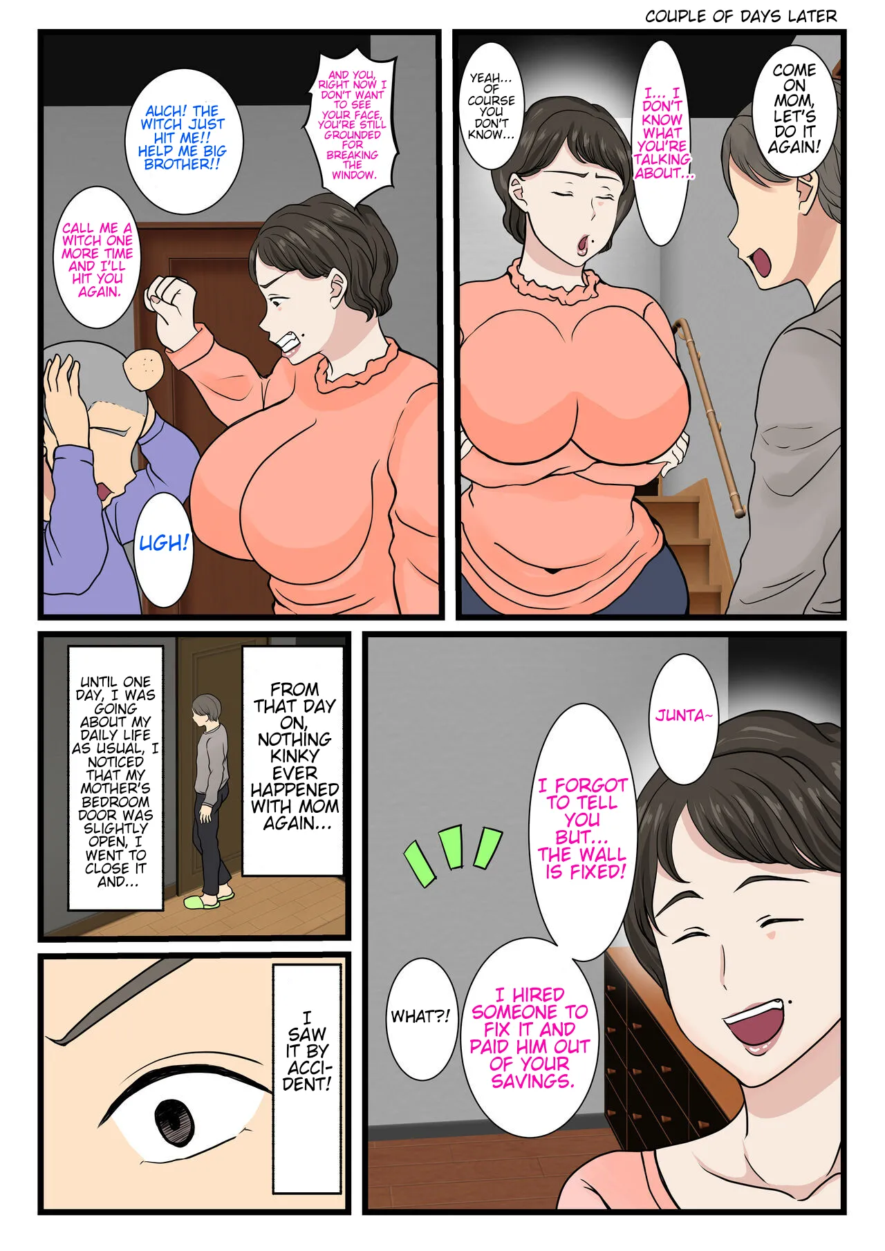 Haha ga Kabe ni Hamatte Ugokenakatta node... | The day my mom got stuck in the wall and couldn't move... page 37 full