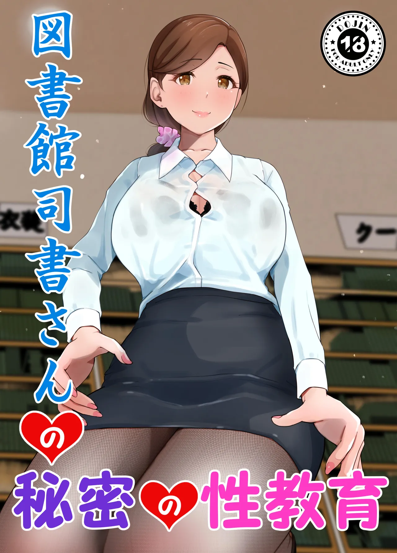 Toshokan Shisho-san no Himitsu no Seikyouiku page 1 full