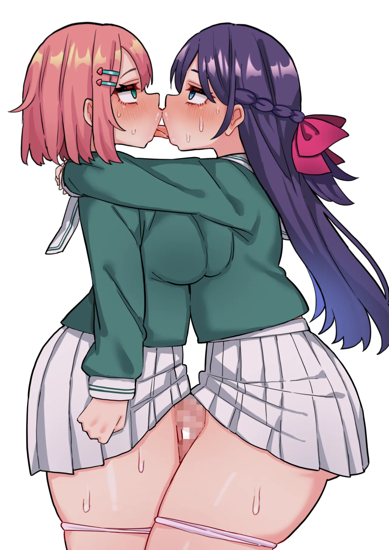 Seiso Junai Yuri Couple ni Chinpo Haete Owaru Hanashi | A Story About The Most Pure And Innocent Lesbian Schoolgirl Couple Growing A Dick page 2 full
