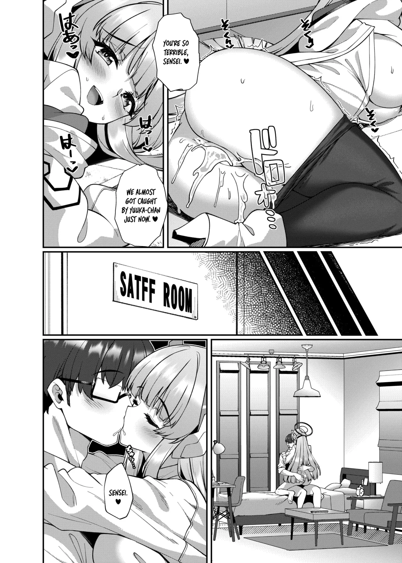 Page 14 of [Kuma no Ana (Shirokuma A)] Kobamenai Yuuwaku Ecchi na Noa ni Gyaku NTR Sareru Hanashi | Irresistible Seduction - How A Naughty Noa Reverse-NTR’d Me (Blue Archive) [English] [Tea Party Scans] [Digital]