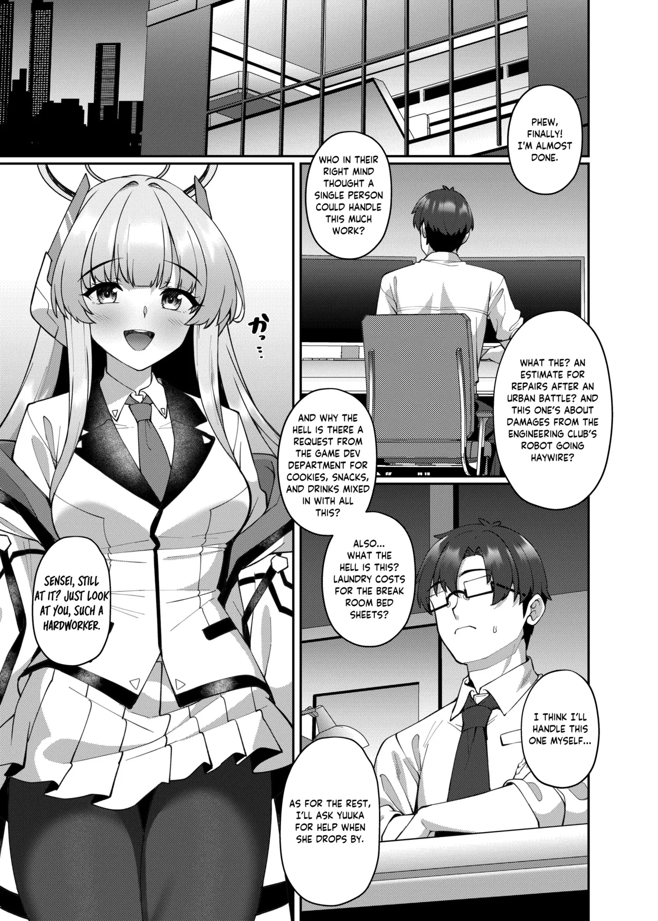 Page 3 of [Kuma no Ana (Shirokuma A)] Kobamenai Yuuwaku Ecchi na Noa ni Gyaku NTR Sareru Hanashi | Irresistible Seduction - How A Naughty Noa Reverse-NTR’d Me (Blue Archive) [English] [Tea Party Scans] [Digital]