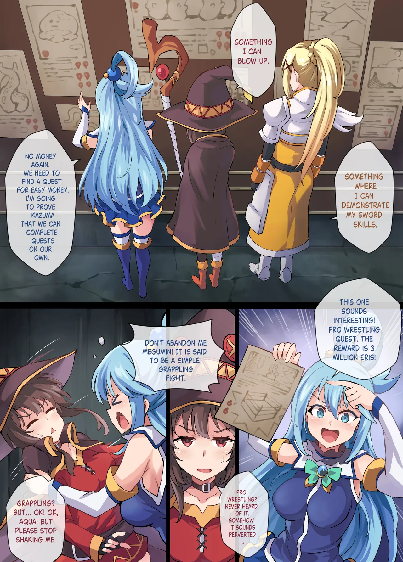 Page 3 of Kono Subarashii Wrestle Quest!