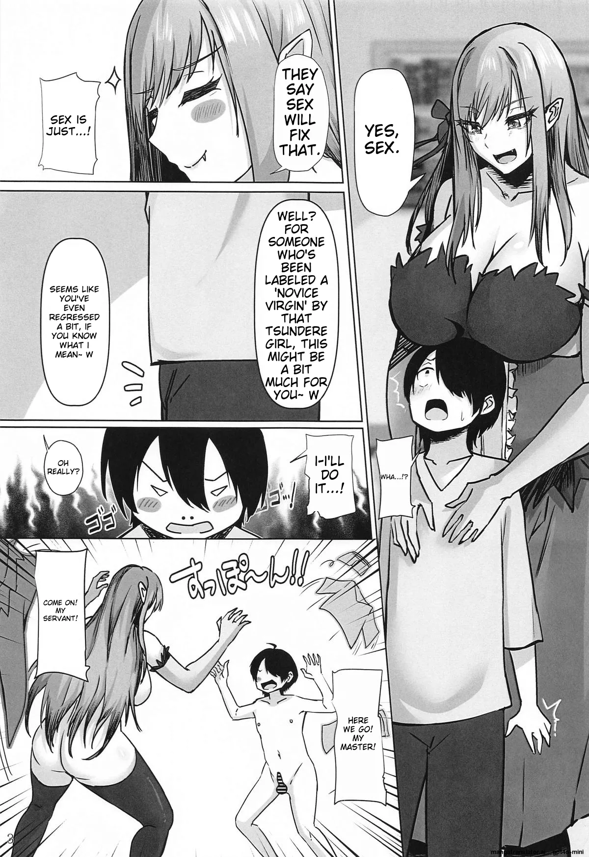 Page 4 of Iyashimonogatari ~Kinpatsu Glamour na Kyuuketsuki to Dekachichi Class Iinchou ni Yoru Sex Chiryou~