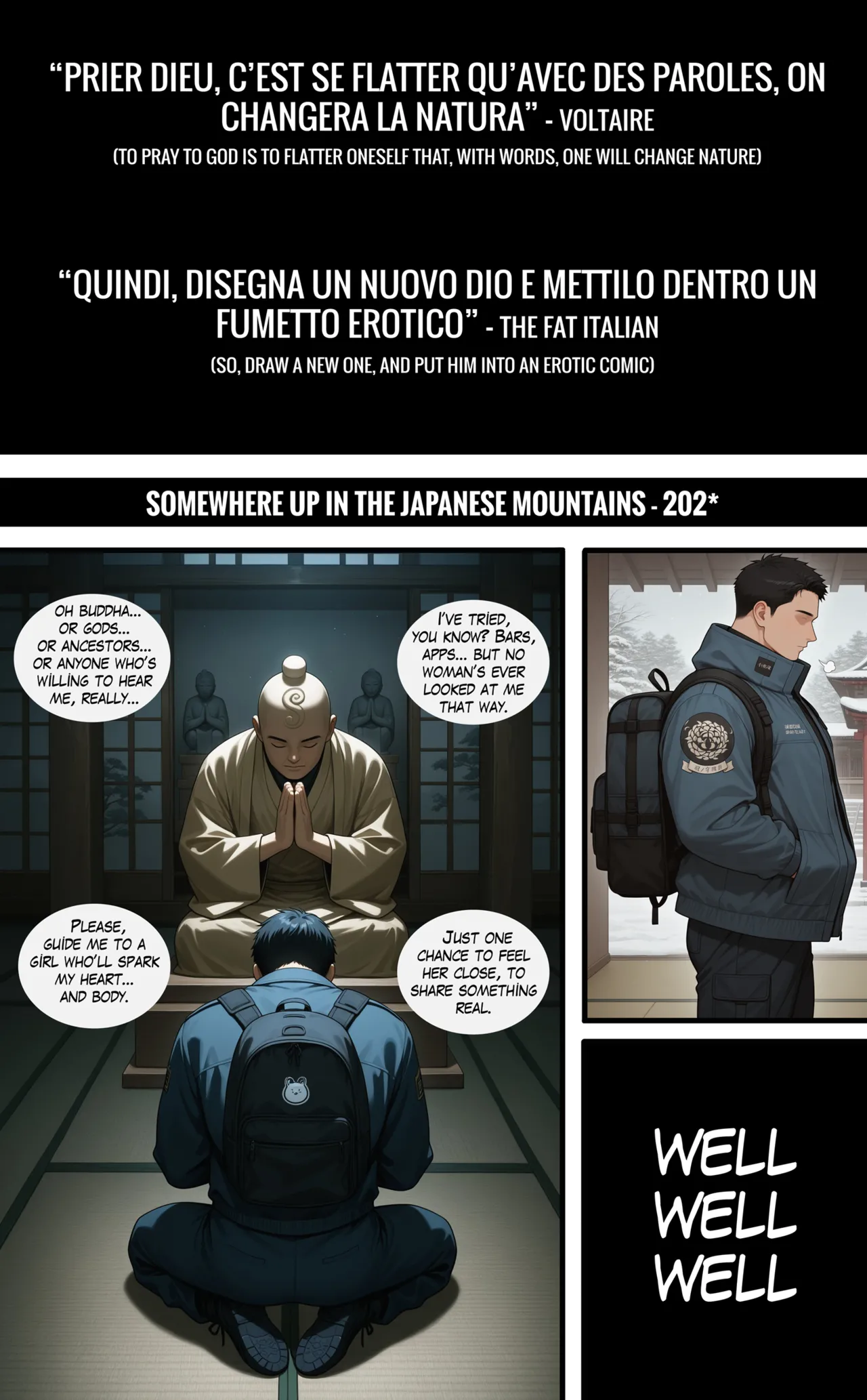 A PRAI GONE WRIGHT - AI generated comic featuring SMUGALANA page 2 full