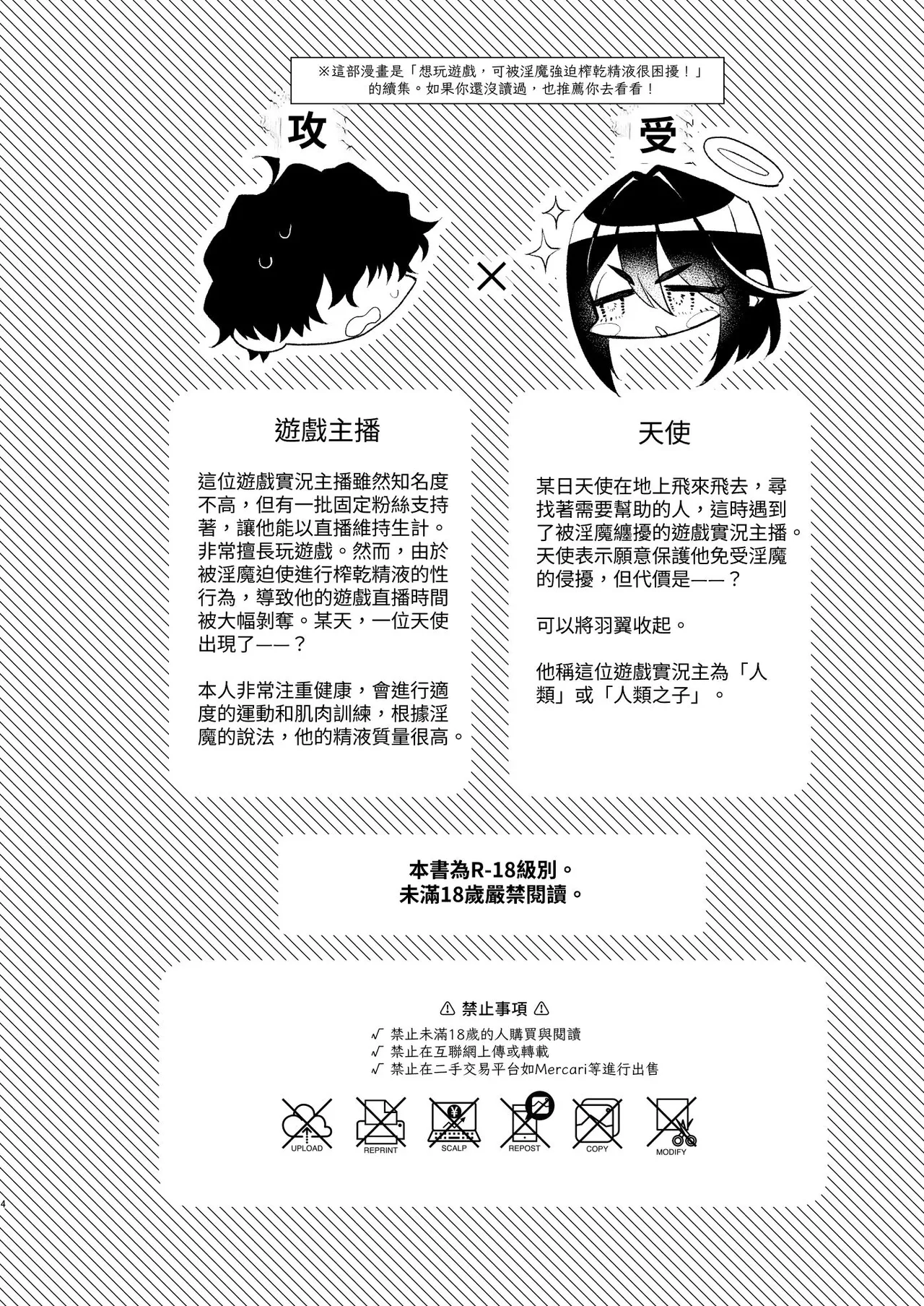Page 4 of [@13 (Takota)] Game Shitai no ni Arawareta Tenshi mo Inran de Komaru!