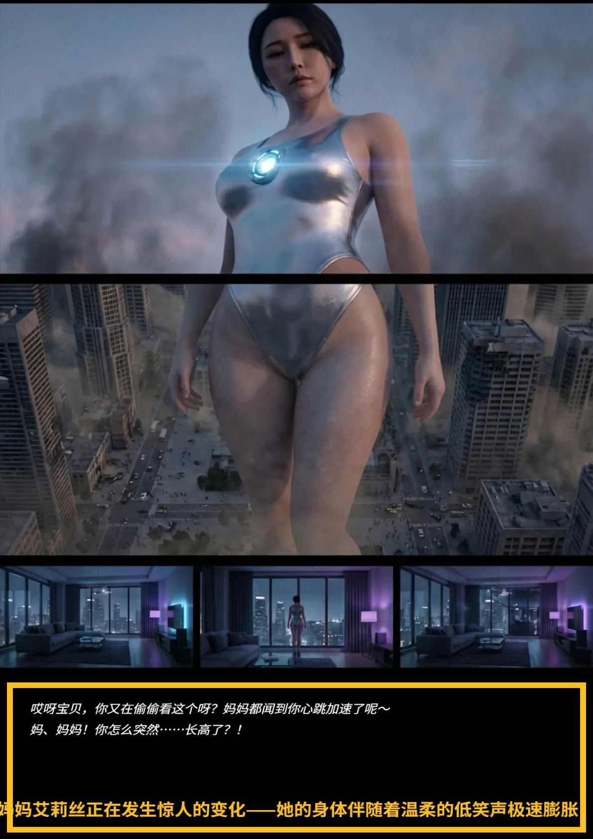 Page 2 of 巨人母亲给人类儿子的踩踏表演((Giantess mother Stomping Show)