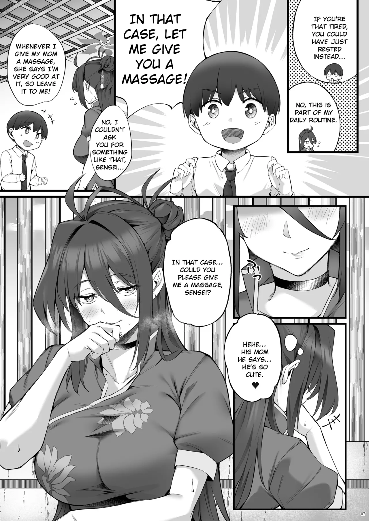 Page 7 of Reijo Onee-chan to Micchaku Massage | A Very Touchy Massage with Big Sis Reijo!