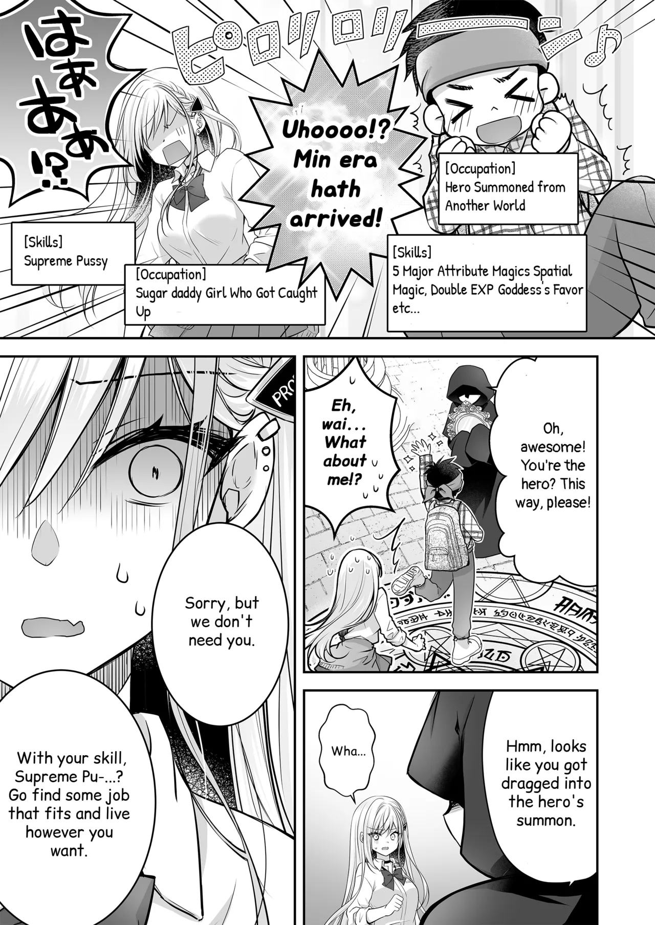 Page 9 of [NANACAN (Nanaca Mai)] Isekai Gangrape III ~I Took Life Lightly as a Sugar Baby—But My Skill Turned Out to Be Top-Tier Pussy That Makes Dicks Line Up Instantlyt~ + Isekai Gangrape Side Story: Two Saintesses Arc ~Today Too, We'll Do Our Best as a Meat Toilet On Duty★~ [English] [Digital]
