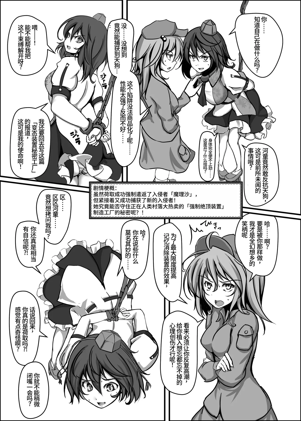 Page 4 of [Monaka Udon (Monikano)] Shameimaru Aya Kyousei Zecchou Souchi (Touhou Project) [Chinese] [Wham1129个人汉化] [Digital]
