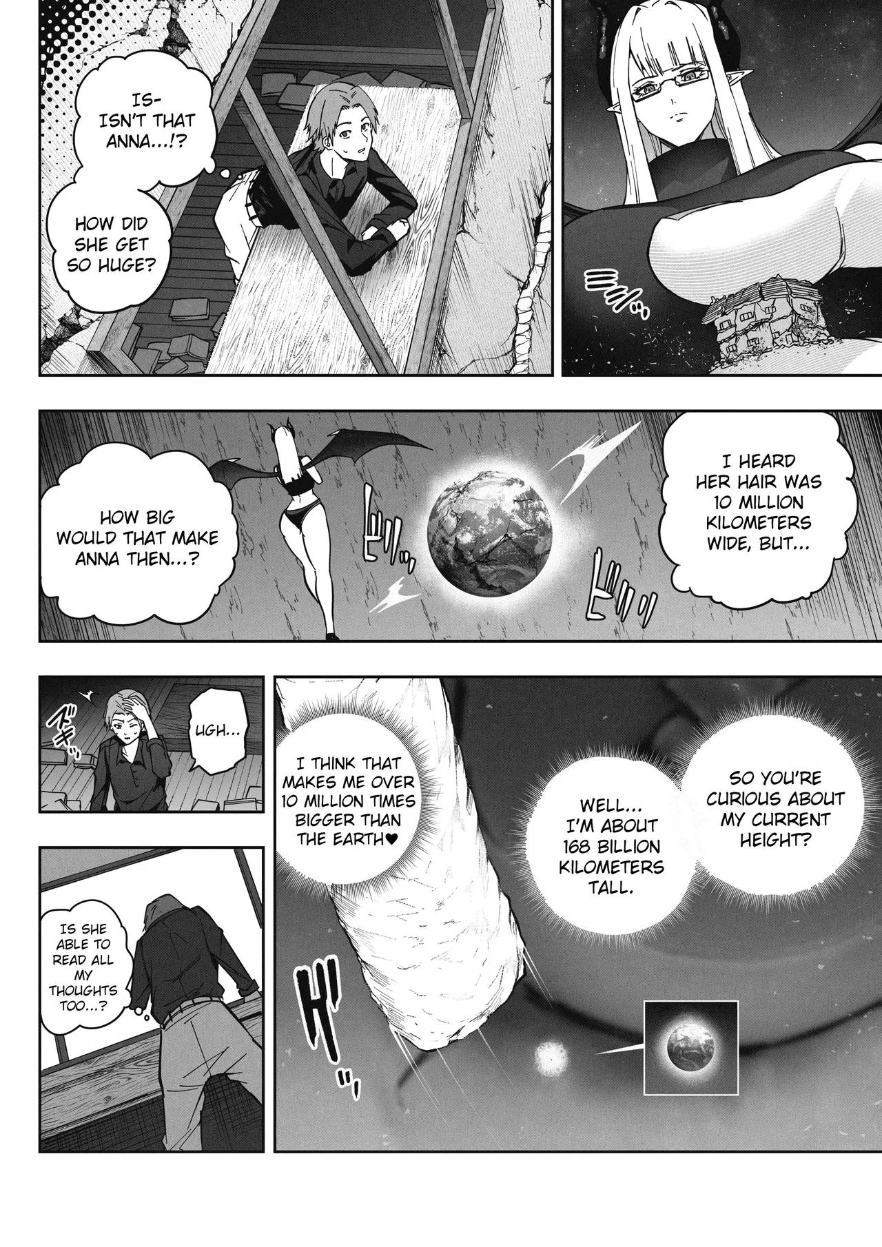 Page 10 of [Soryuu] Shinchou 1680-oku km no Joshi ga Tatta 1-man km Shika Nai Chikyuu o Asobubu | A 168 Billion km Tall Girl Toys with the Mere 10,000 km Earth [English]