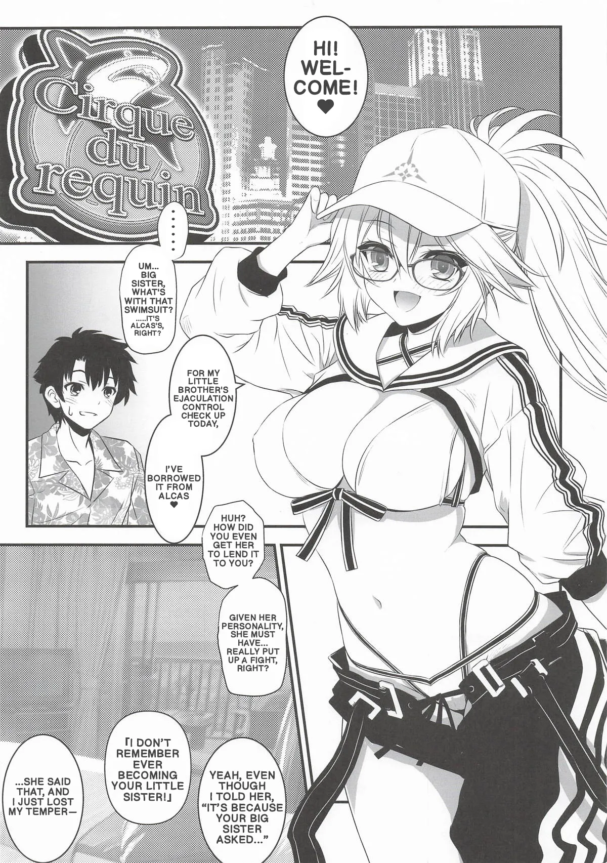 Page 2 of (C107) [Yakan Honpo (Inoue Tommy)] ArCas-chan ni Mizugi o Karite Mita Jeanne Onee-chan | Big Sister Jeanne tried on a swimsuit she borrowed from Alcas (Fate/Grand Order) [English]
