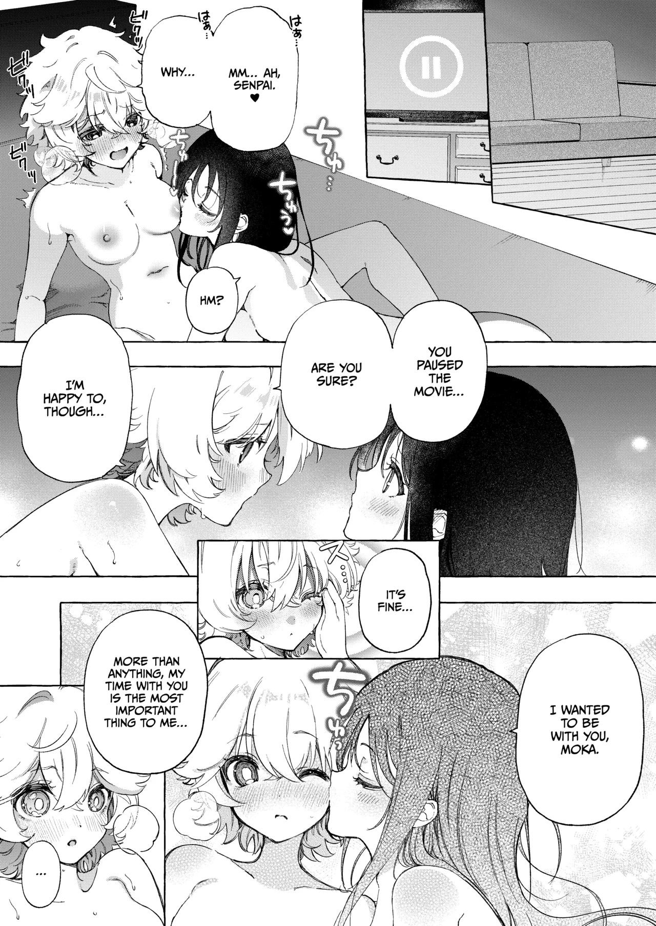 Kouhai-chan no Sekkyokuteki Yuri Ecchi Manga | Asuno & Moka Raburabu Yuri Ecchi page 4 full