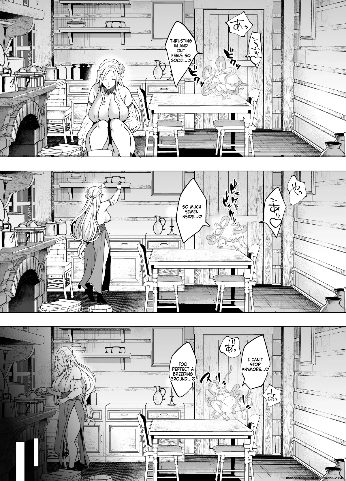 Shokushu to Kankaku Kyouyuu shite Hara nda Elf Oyako no Junan page 35 full