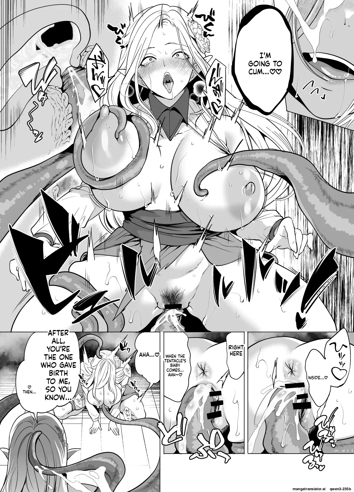 Shokushu to Kankaku Kyouyuu shite Hara nda Elf Oyako no Junan page 45 full