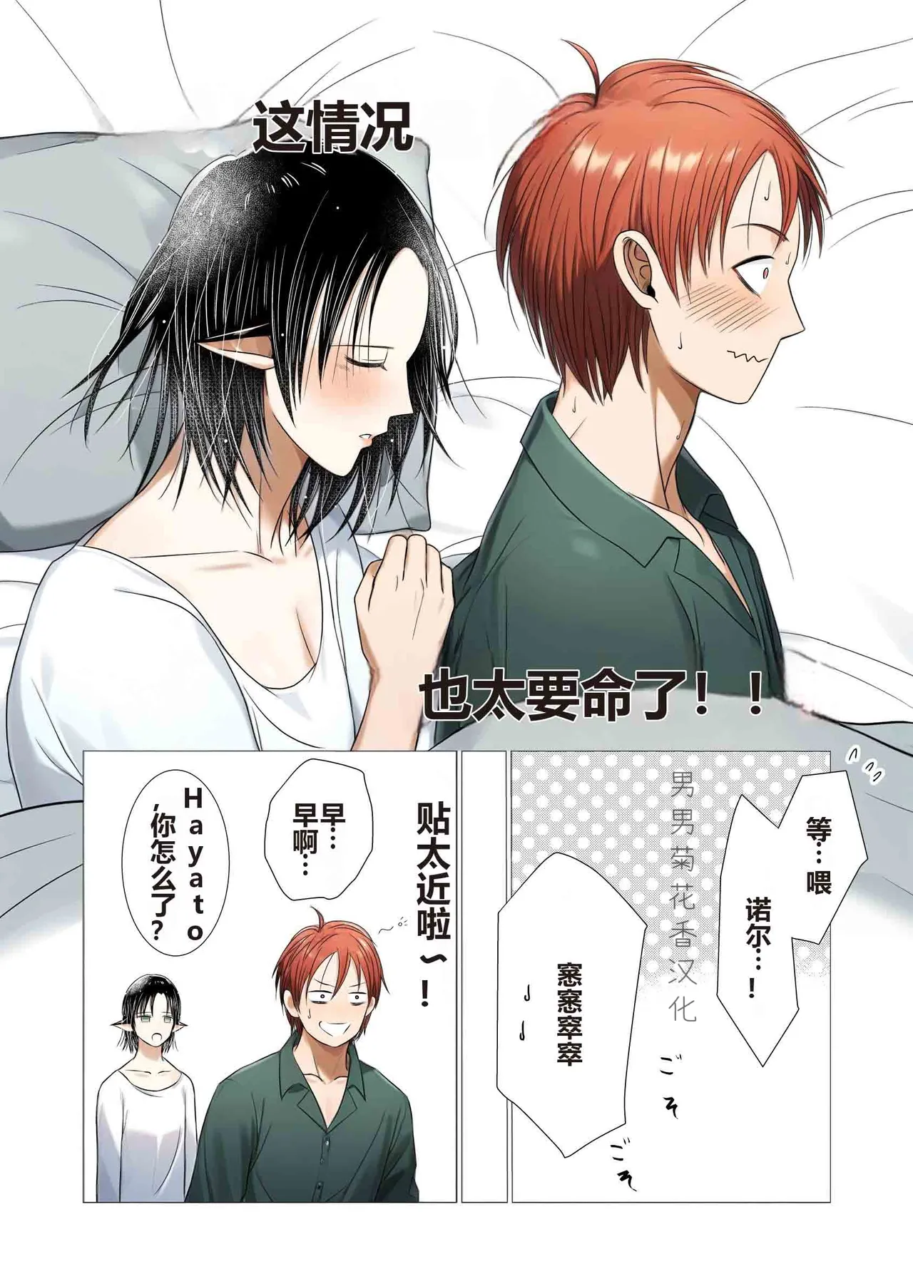 【青長花芽】異世界エルフとハーレムになった話01【chinese】【男男菊花香汉化】 page 30 full