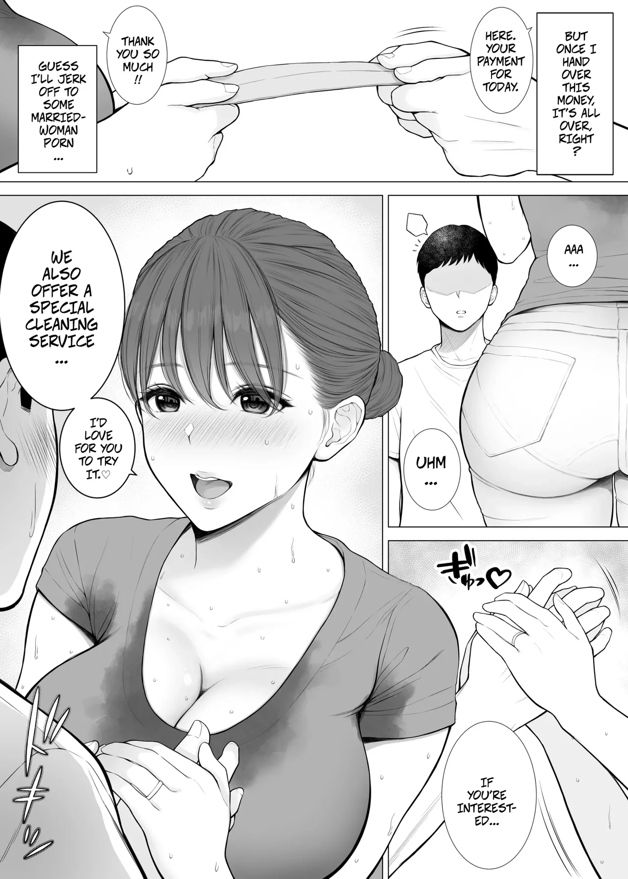 Page 4 of The House Cleaning Service Was Awesome!♥ A Sweaty Housewife Cleaned My Dirty Dick with her Big Breasts and Wet Pussy
