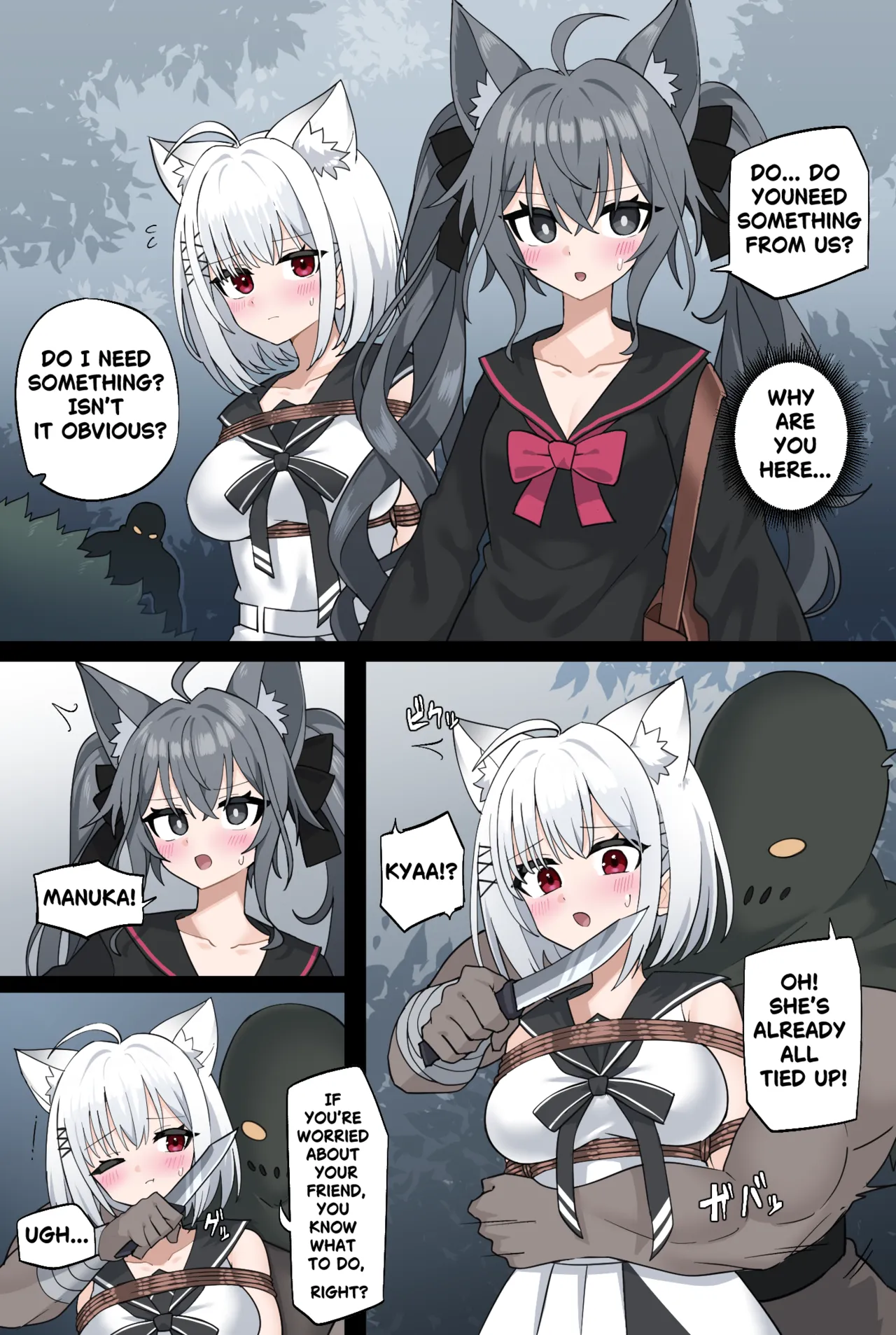 Manuka and Karin get kidnapped in the forest ENG+JP page 2 full