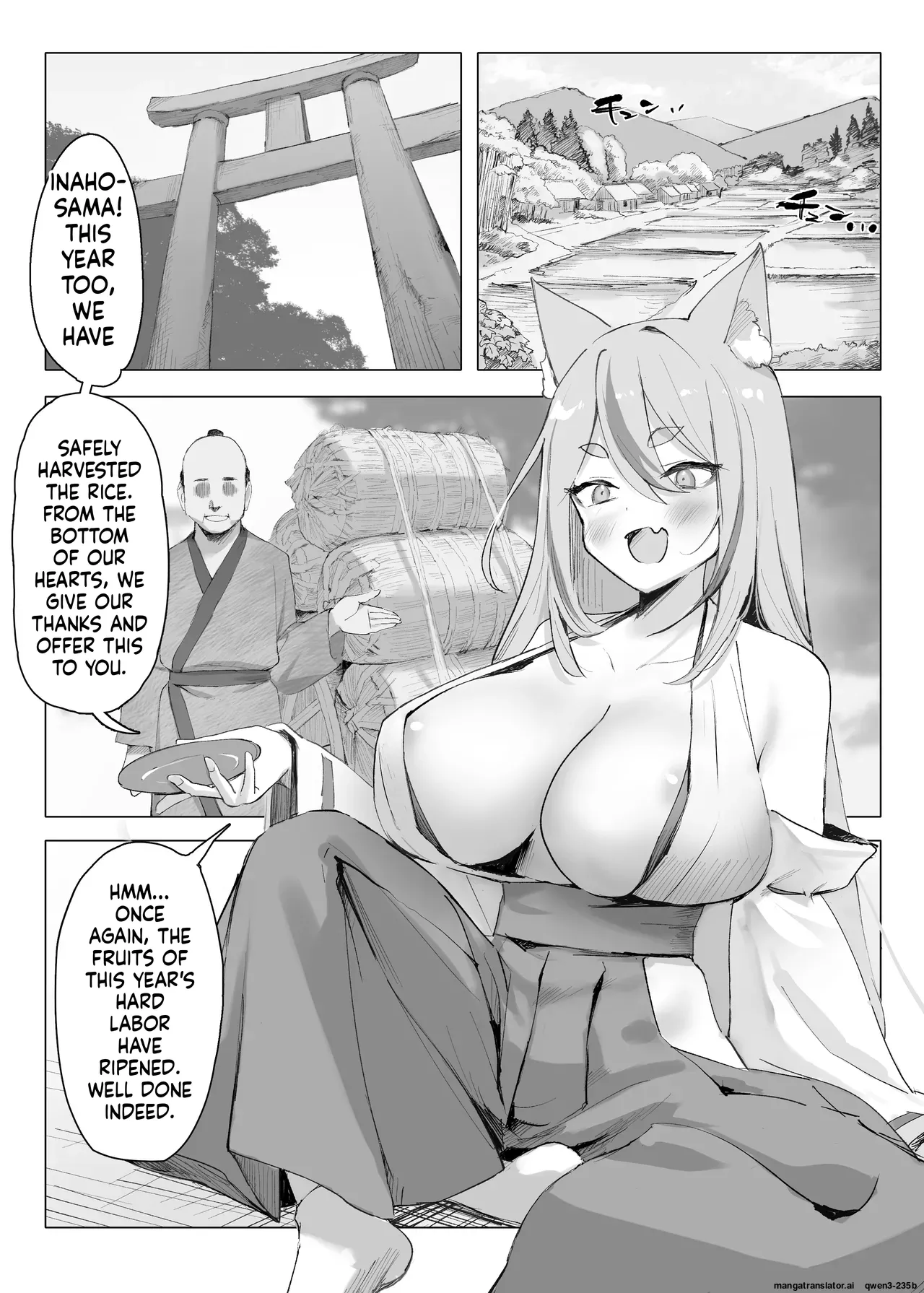 Mura no Kyonyuu Kitsune Mamori-gami-sama ga Haiboku Jashin no Pet ni Ochiru Hanashi page 2 full