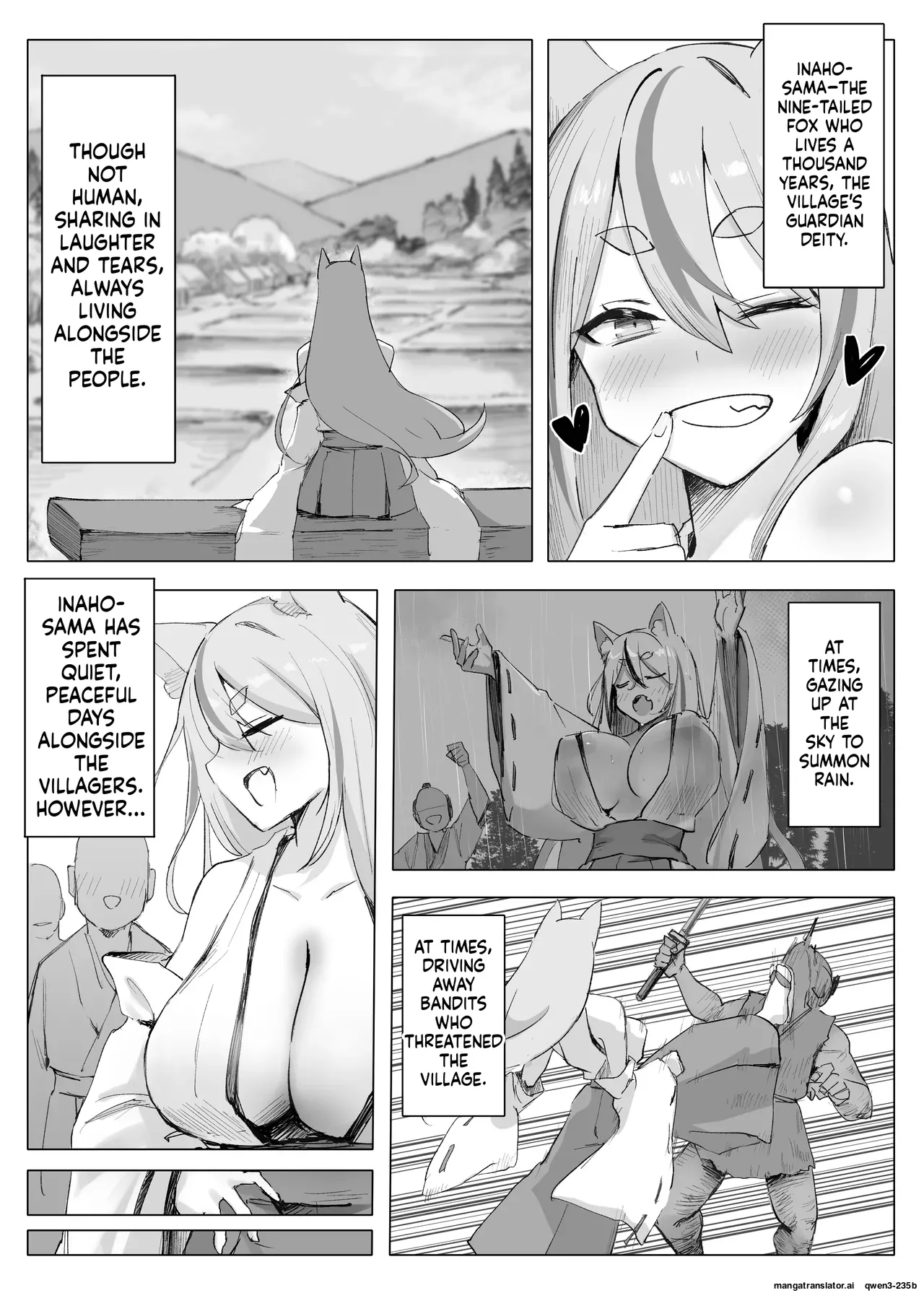 Mura no Kyonyuu Kitsune Mamori-gami-sama ga Haiboku Jashin no Pet ni Ochiru Hanashi page 3 full