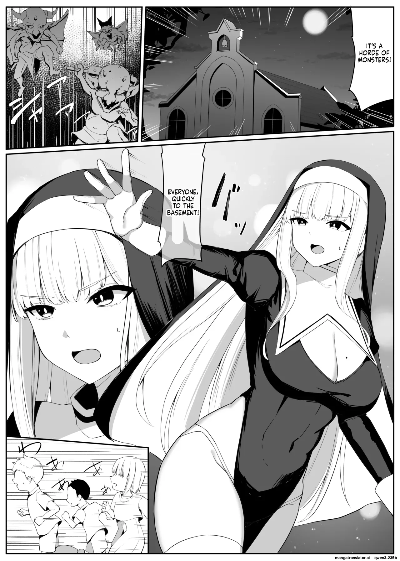 Tatakau Sister ga Shokushu Monster ni Haiboku suru Hanashi page 4 full