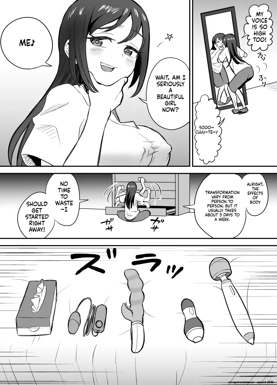 Karui Kimochi de TS Kusuri ni Te o Dashita Otoko ga Mi mo Kokoro mo Mesu Ochi Suru Made (1) Onanie Hen page 4 full