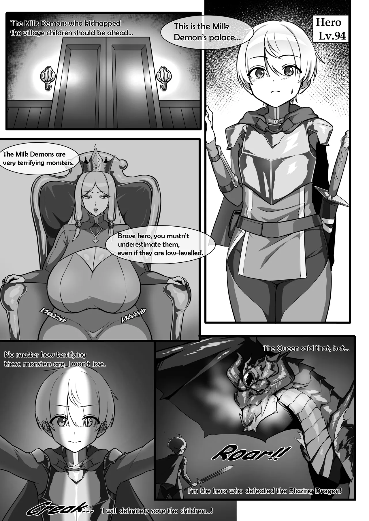The Hero falls prey to the enormous boobs of breast-loving demons page 2 full