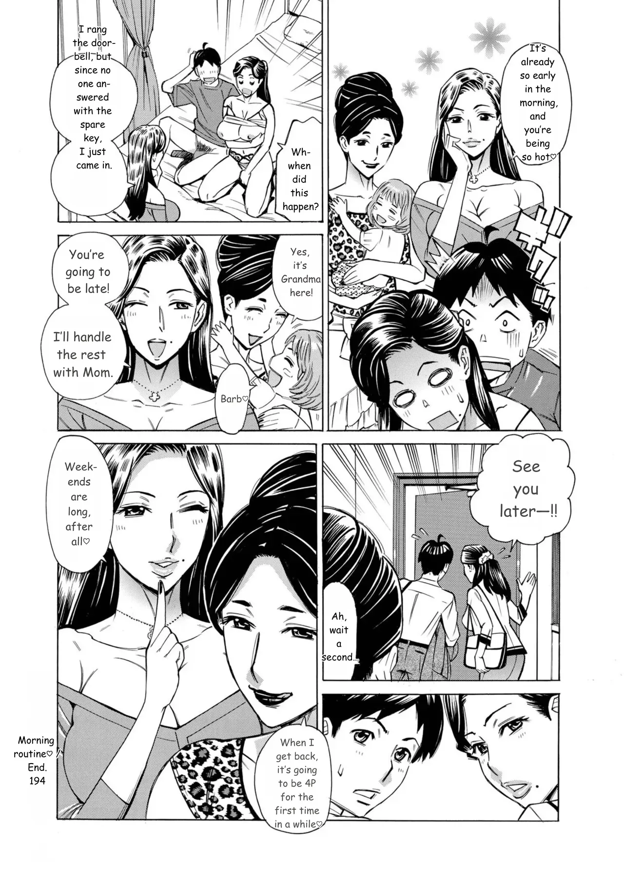 Three MILFs Fukura-ke no Inran 3 Jukujo page 194 full