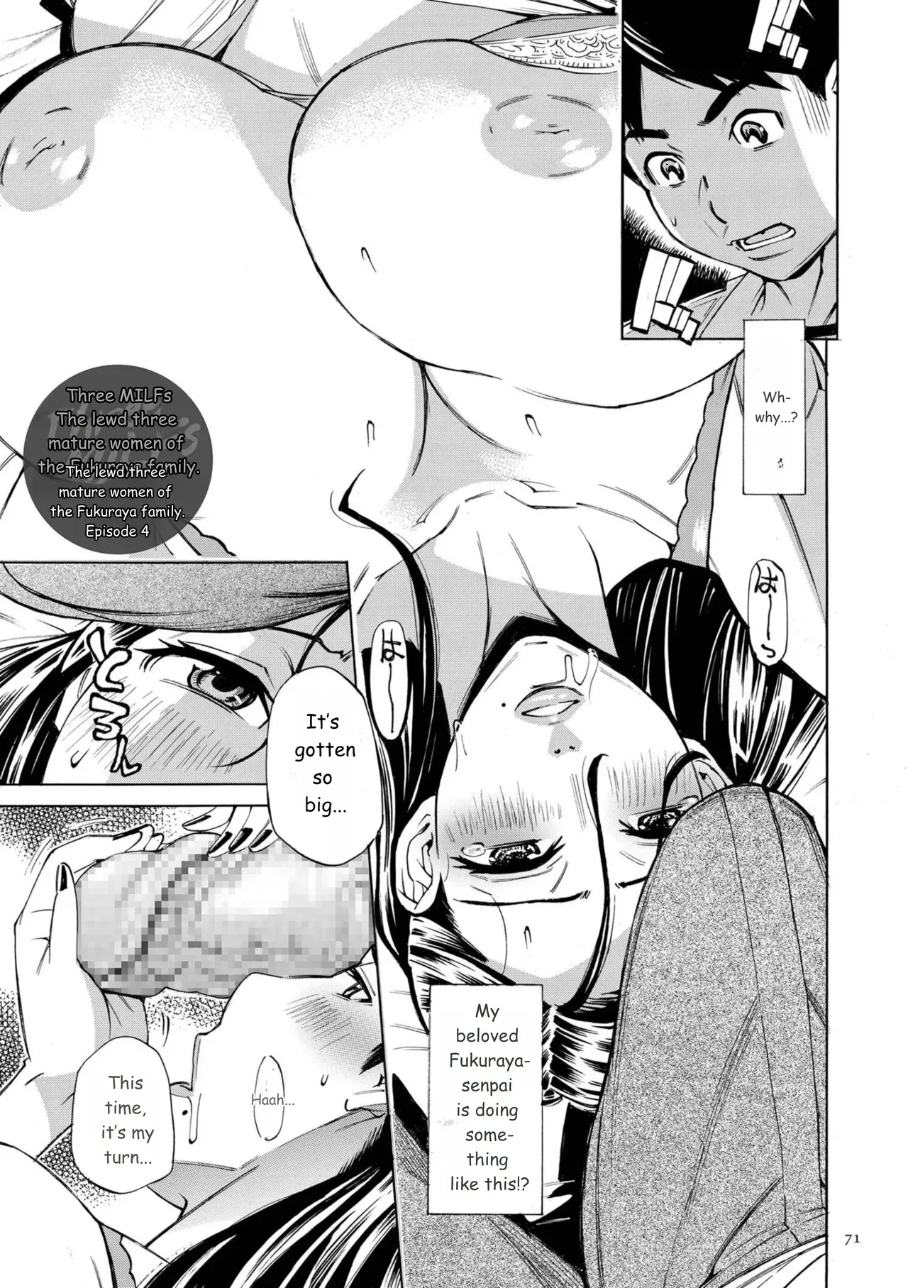 Three MILFs Fukura-ke no Inran 3 Jukujo page 71 full